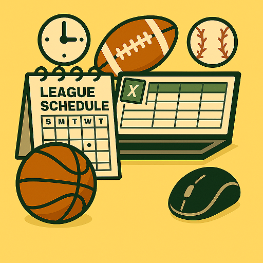 NBA, WNBA, NFL and NHL Schedules in Excel