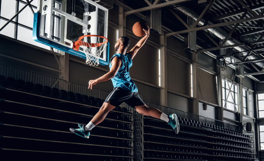 Basketball Player Dunks